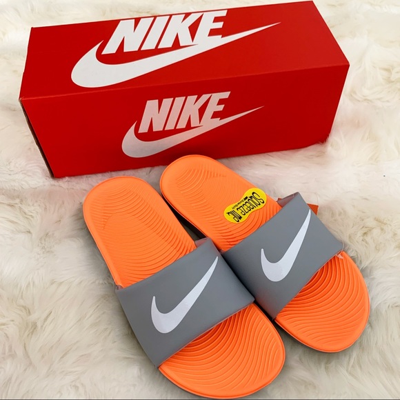nike orange slippers